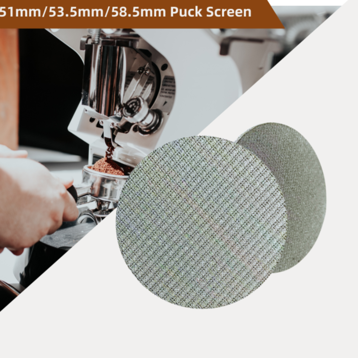 Filtro per Caffè, Schermo per Caffè Espresso 54 mm Riutilizzabile 1,7 mm Spessore 150 um in Acciaio Inossidabile Filtro a Rete in Acciaio Inox per Cestino da Caffè Barista