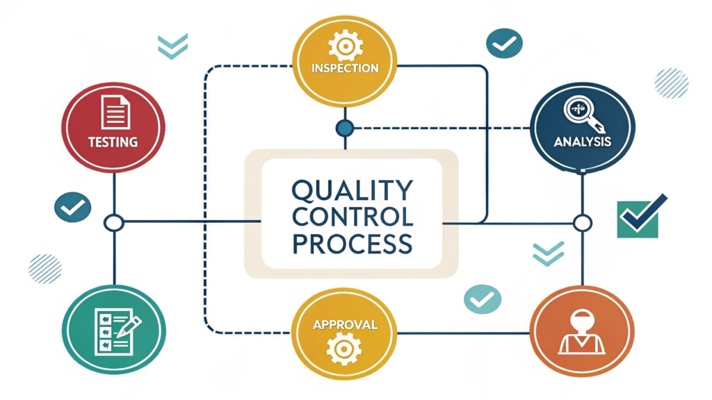 alt text: Overview of coffee tool quality control stages