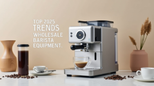 Modern barista equipment showcasing 2025 trends in technology and design.