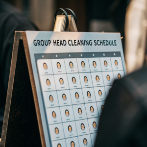 group head cleaning schedule calendar