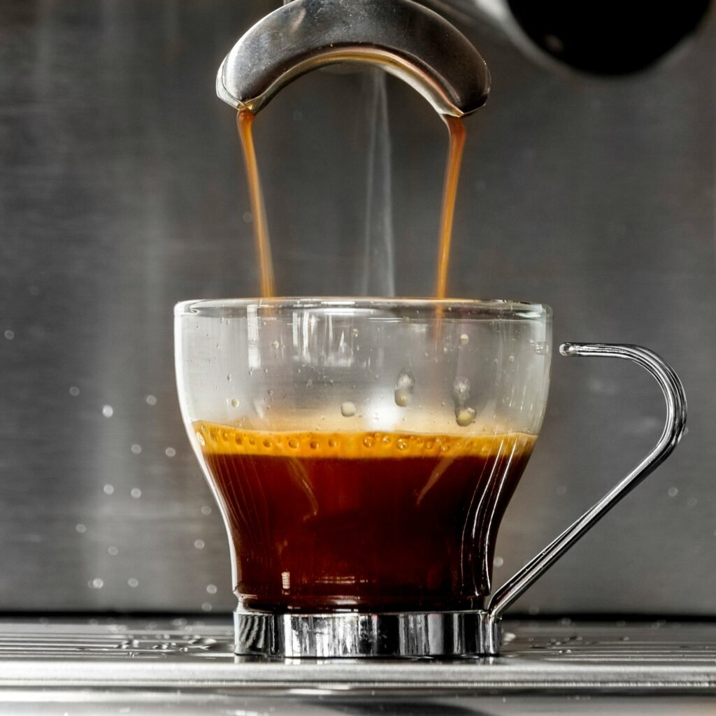 close-up of perfect crema on espresso