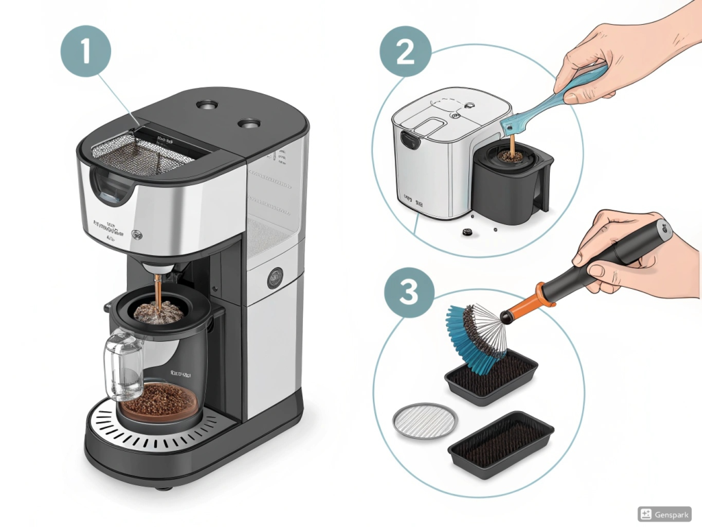 step-by-step group head cleaning