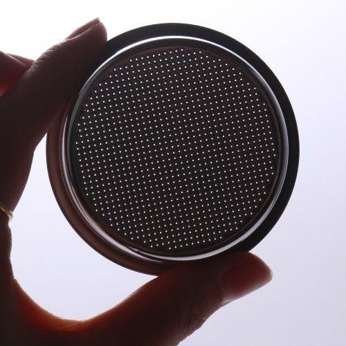 Filter basket precision perforation close up