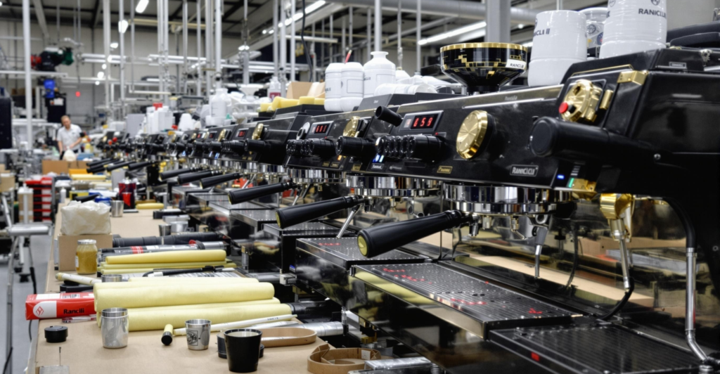 Commercial coffee machines production line