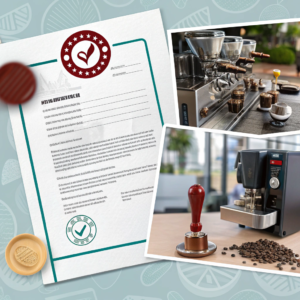 Quality inspection of stainless steel coffee filters and shower screens manufactured in China