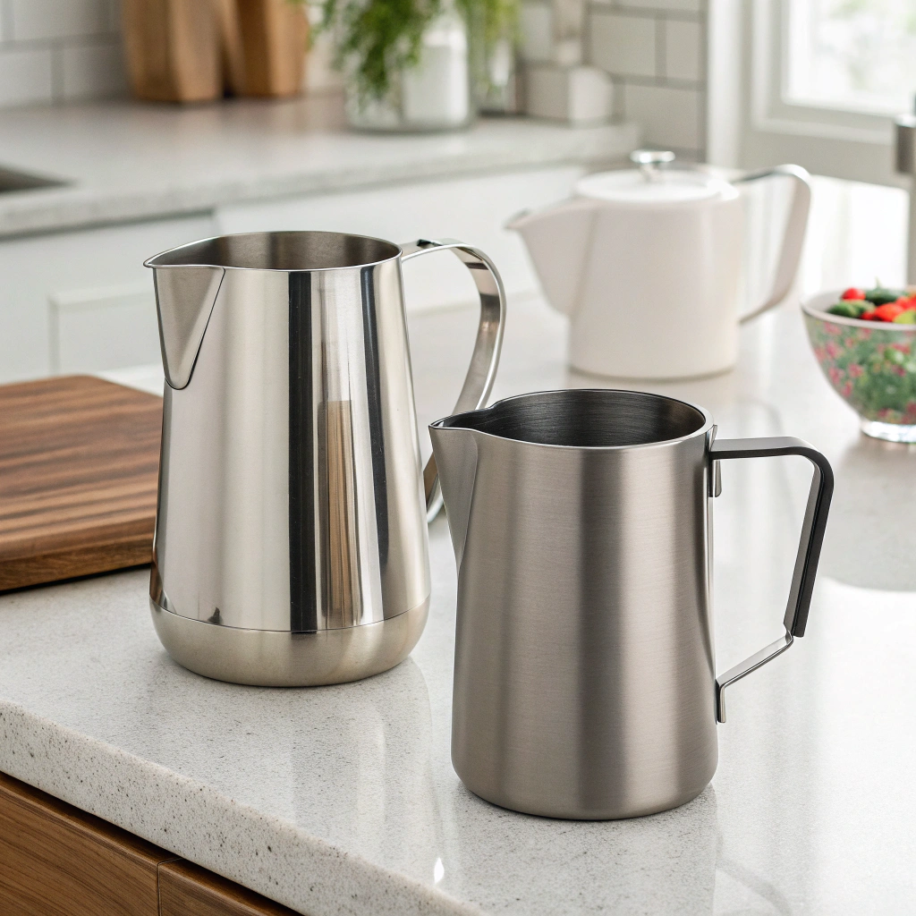 non-stick milk pitcher demonstration