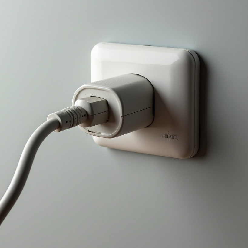 Coffee machine with a power cord unplugged