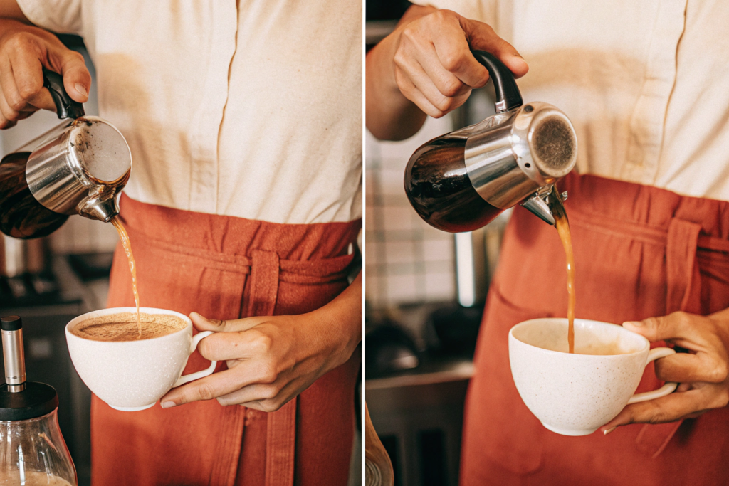 coffee pouring techniques