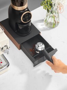 Comparison of coffee knock box and knock drawer showing design differences