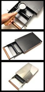 Various knock box materials displayed
