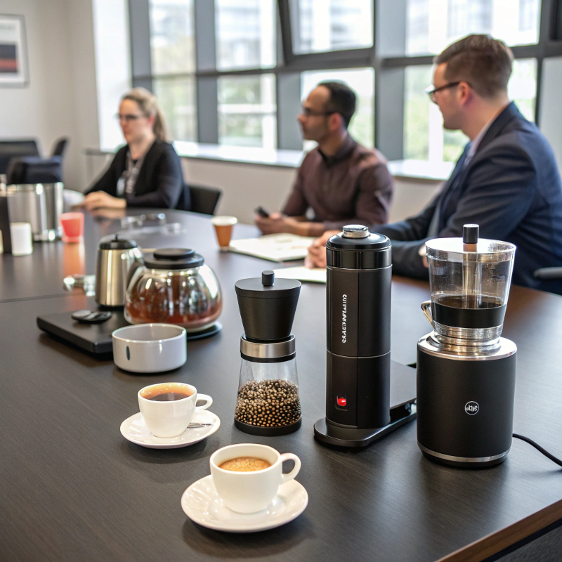 coffee accessories negotiation meeting