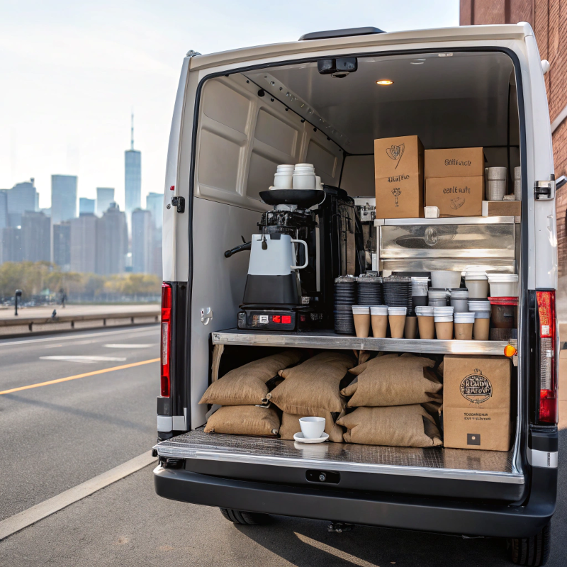 Coffee equipment in transit