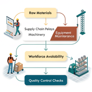 Factors affecting production lead times