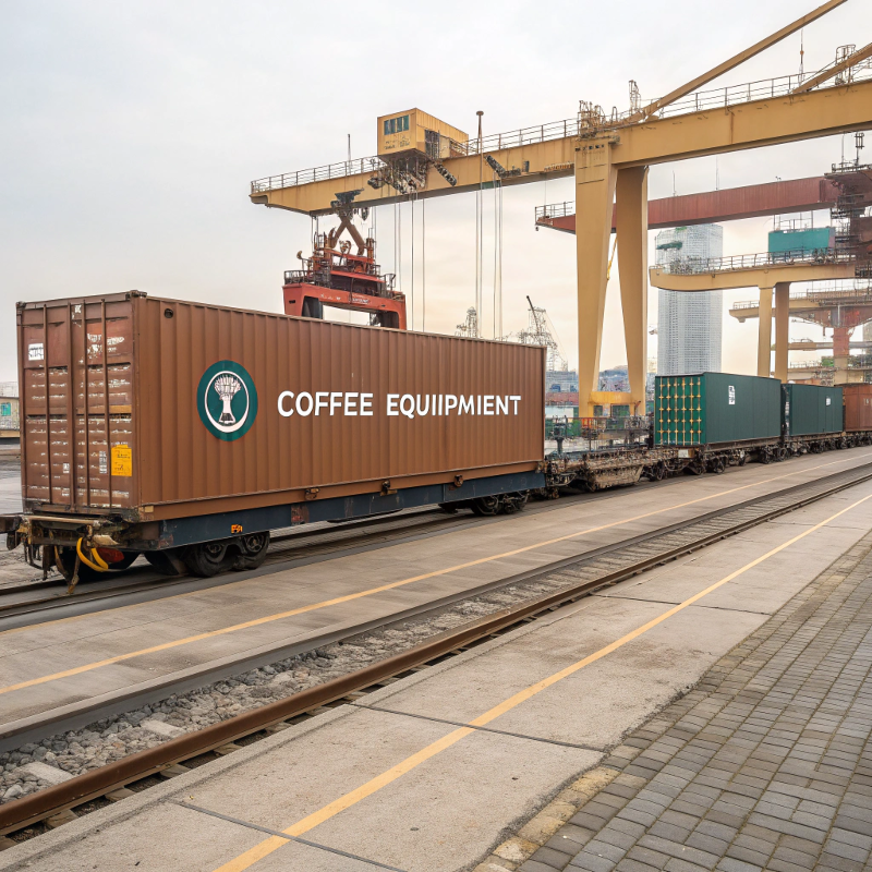 Rail freight shipping for coffee equipment