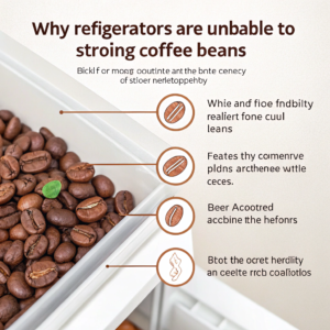 Condensation on cold coffee beans