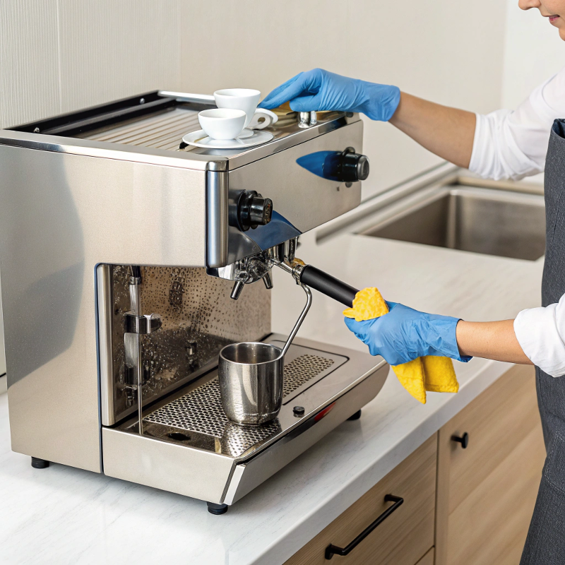 alt with coffee machine cleaning