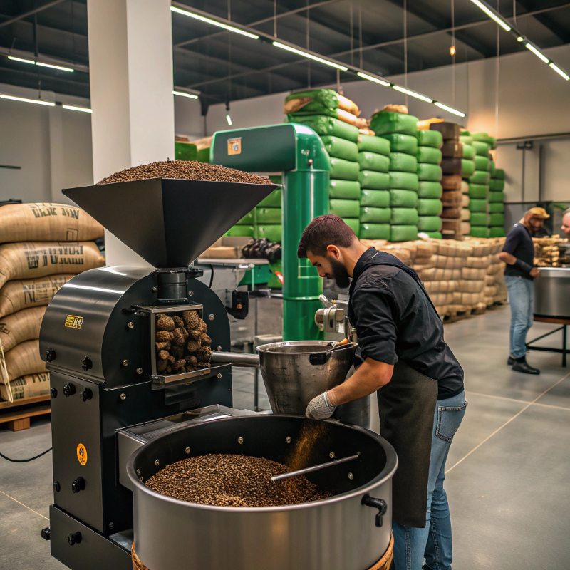 European coffee roasters at work