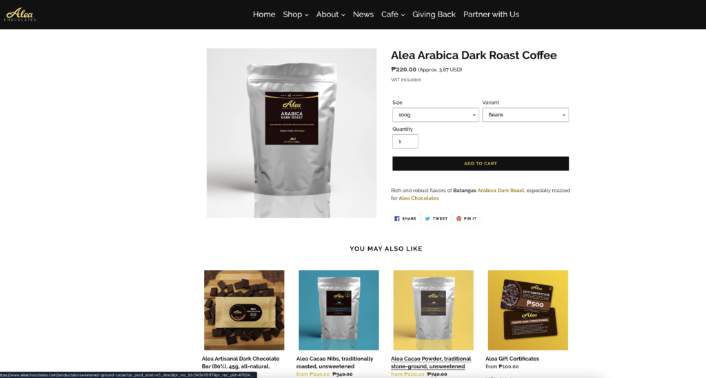 Alea Food specialty coffee equipment