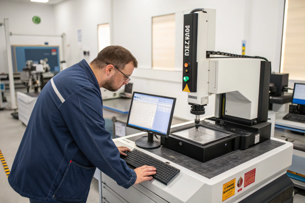 Quality control inspection of coffee baskets using CMM equipment