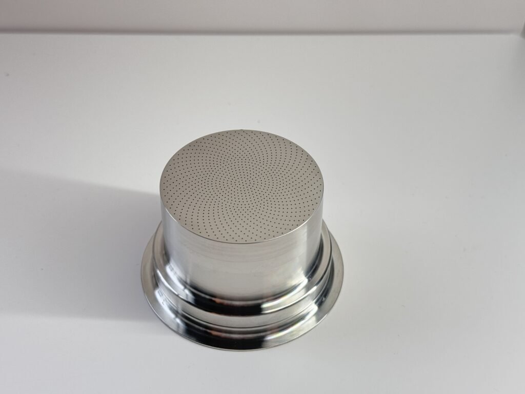 Internal structure of 58mm to 49mm step-down basket cross-section of step-down basket showing internal design