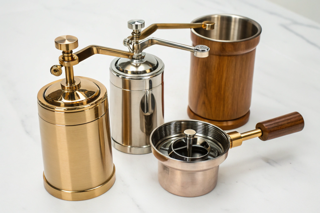 High-grade materials used in commercial coffee equipment Commercial coffee tool materials