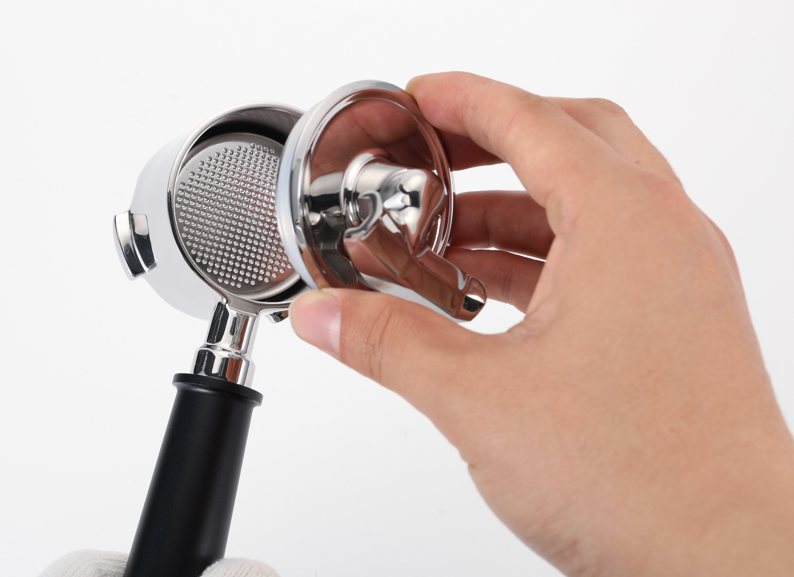 Custom portafilter project with handle, logo and packaging support